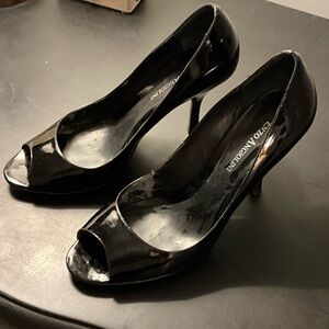 Enzo Angiolini Black Patent Leather Stiletto Heels